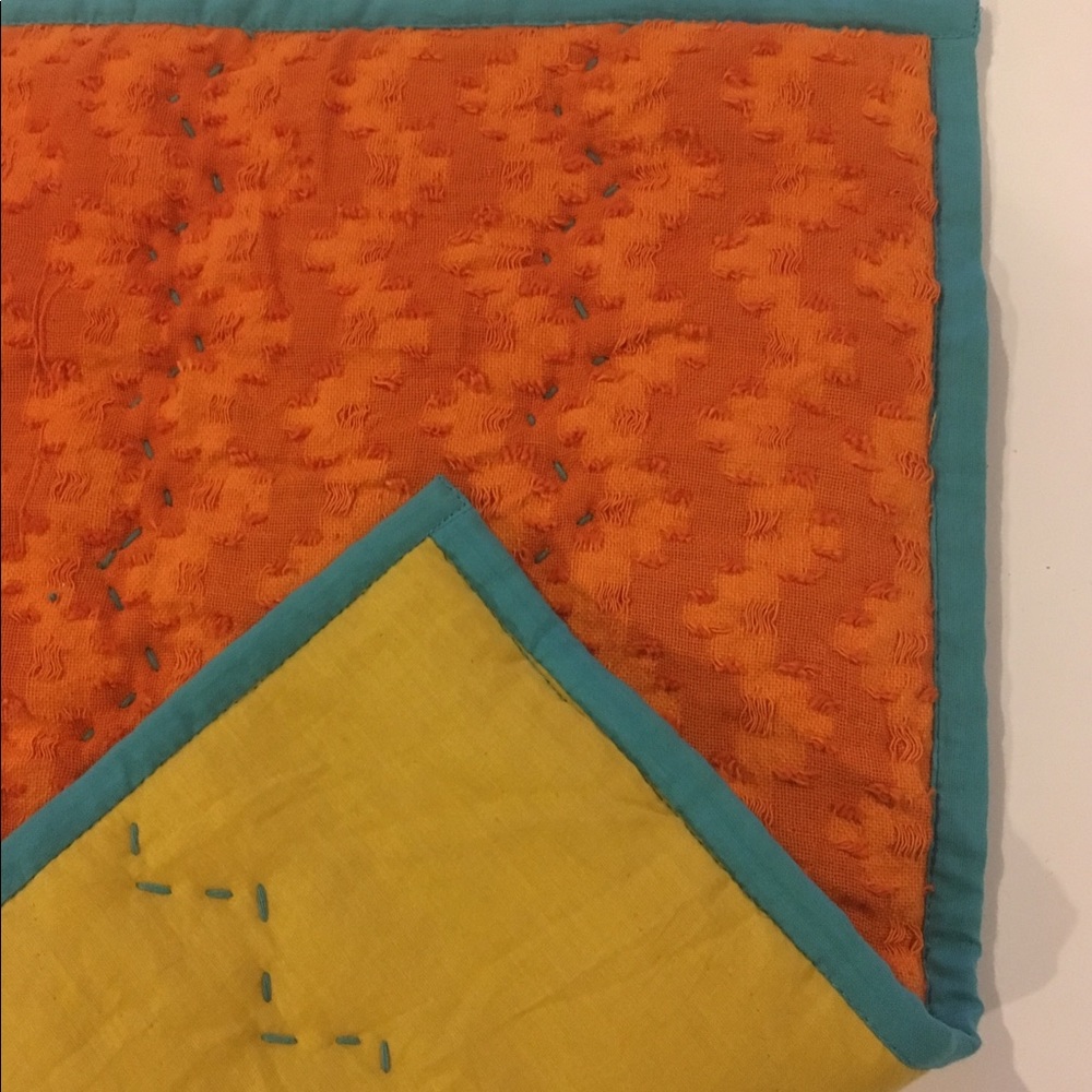 NWOT “West Elm”HandQuilted Table Topper-Reversible